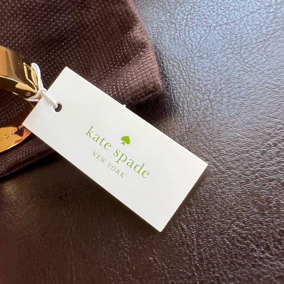 NWT Kate Spade Pink Flutter Floral Gold Bangle Bracelet - Picture 10 of 11